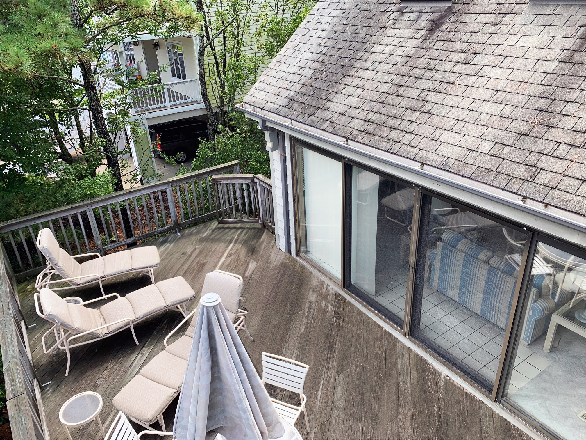 Main Level Sun Deck Viewed from Upper Level