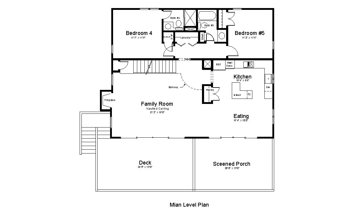 Main Level Floor Plan